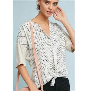 Anthropologie | Porridge Clothing Polka Dot Button Up